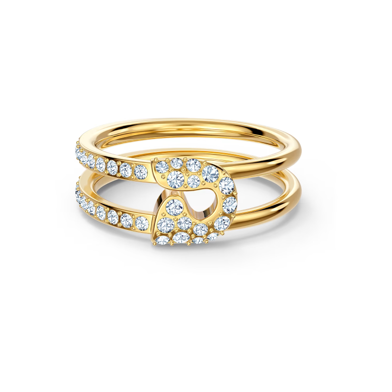 Купить «Swarovski 5522866 SO COOL: кольцо SAFETYPIN CRY/GOS 55» в интернет-магазине «Золотое время»