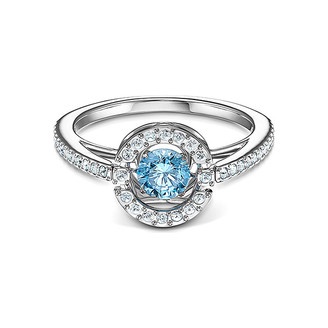 Купить «Swarovski 5537057 SPARKLING DC: кольцо RND CZLB/RHS ANN 55» в интернет-магазине «Золотое время»