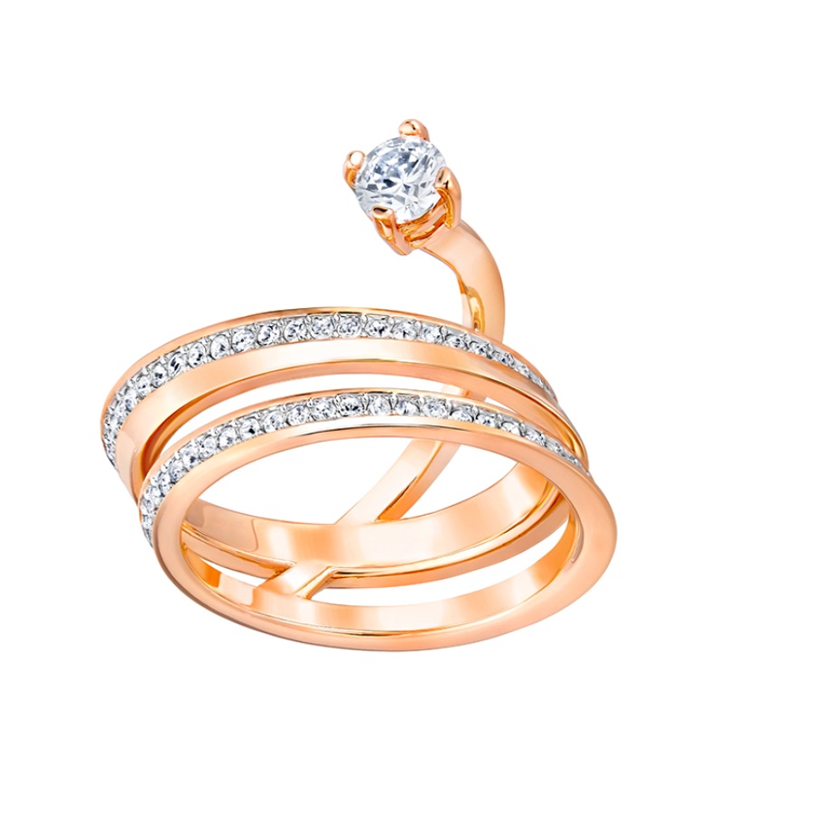 Купить «Swarovski 5217723 Кольцо FRESH:RING MED CRY/ROS р.55» в интернет-магазине «Золотое время»