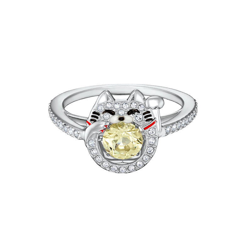 Купить «Swarovski 5538140 SPARKLING DC: кольцо CAT CECY/CRY/RHS 60» в интернет-магазине «Золотое время»