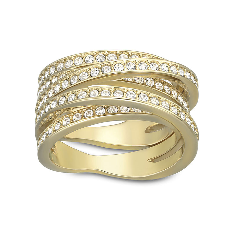 Купить «Swarovski 5032929 Кольцо SPIRAL р.58 золото» в интернет-магазине «Золотое время»