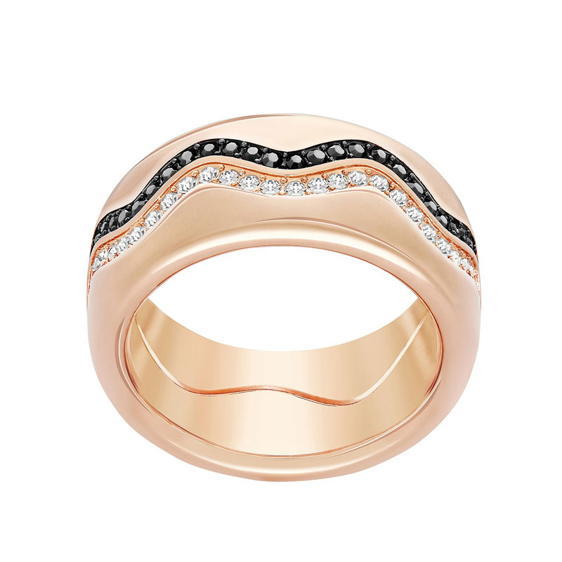 Купить «Swarovski 5184586 Кольцо DEMI р.60 черное/прозр.золото» в интернет-магазине «Золотое время»