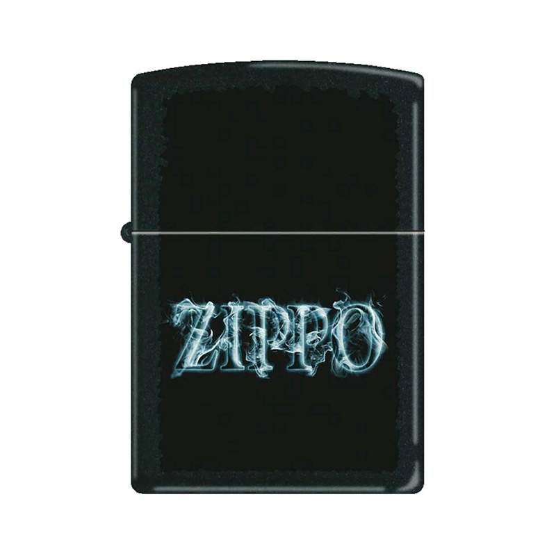 Купить «218 Зажигалка  ZIPPO SMOKING ZIPPO, латунь/сталь с покрытием Black Matte, черный» в интернет-магазине «Золотое время»