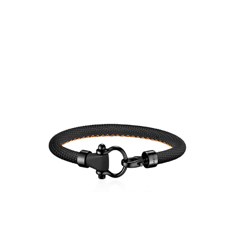 Купить «Omega  BA05ST0000404 браслет Sailing Aqua Rubber/ST Black 21» в интернет-магазине «Золотое время»