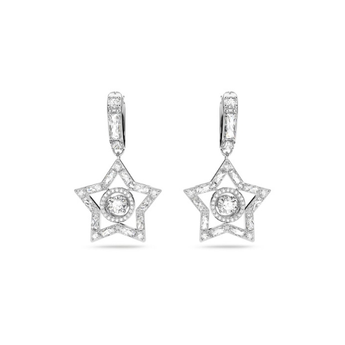 Купить «Swarovski 5617767 STELLA: серьги CZ WHITE/RHS» в интернет-магазине «Золотое время»