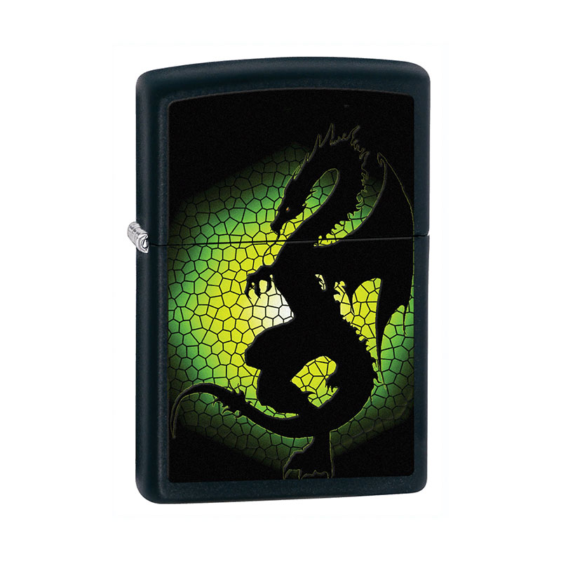 Купить «28135 Зажигалка ZIPPO Dragon, латунь/сталь с покрытием Black Matte, черный» в интернет-магазине «Золотое время»