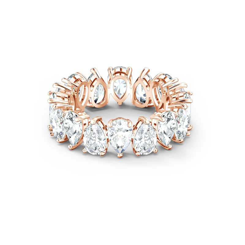 Купить «Swarovski 5586161 VITTORE: кольцо PEAR CZWH/ROS 2 58» в интернет-магазине «Золотое время»