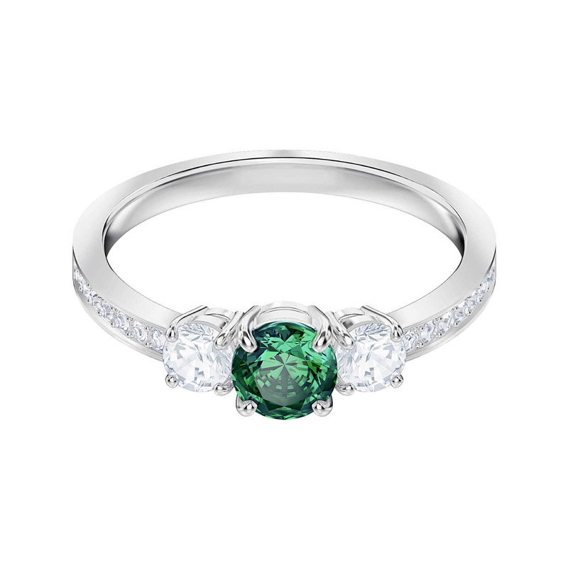 Купить «Swarovski 5448893 Кольцо ATTRACT TRILOGY RND CZEM/RHS 52» в интернет-магазине «Золотое время»