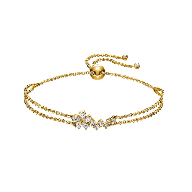 Купить «Swarovski 5535790 BOTANICAL: браслет CHAIN CZWH/GOS M» в интернет-магазине «Золотое время»