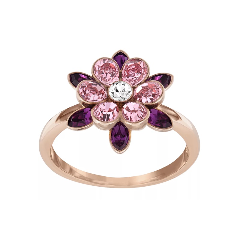 Купить «Swarovski 5139738 Кольцо CINDERELLA FLOWER р52 роз. золото» в интернет-магазине «Золотое время»