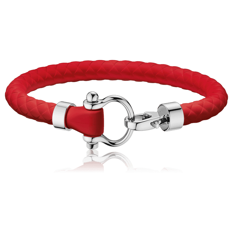Купить «Omega B34STA0509604 Браслет SAILING RUBBER RED/STEEL 21CM» в интернет-магазине «Золотое время»