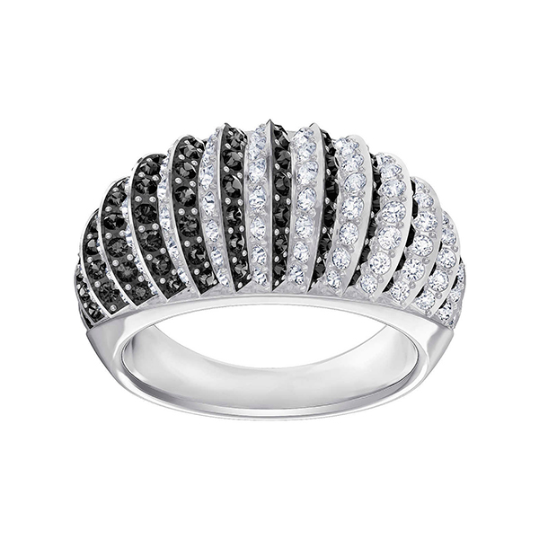 Купить «Swarovski Кольцо LUXURY: DOMED JET/CRY/RHS р.52 5412058» в интернет-магазине «Золотое время»