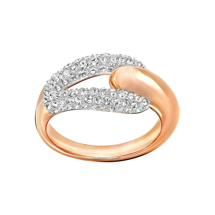 Купить «Swarovski 5221557 Кольцо EVERY р52 прозр.роз.золото» в интернет-магазине «Золотое время»