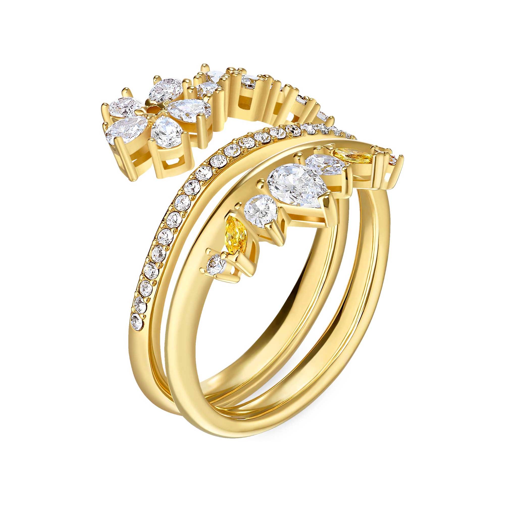 Купить «Swarovski 5542526 BOTANICAL: кольцо WRAP CZWH/GOS 58» в интернет-магазине «Золотое время»