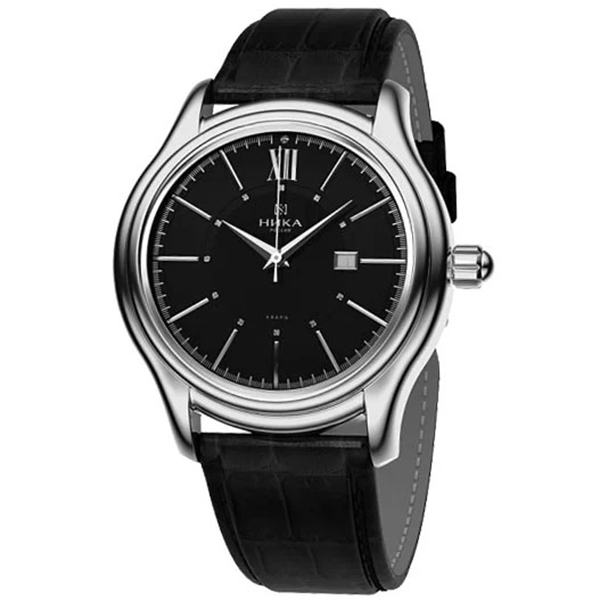 Купить «Ника серебро Часы Ag 925°0102 14,05г 1065.0.9.51H (51 - черный с римскими цифрами)» в интернет-магазине «Золотое время»
