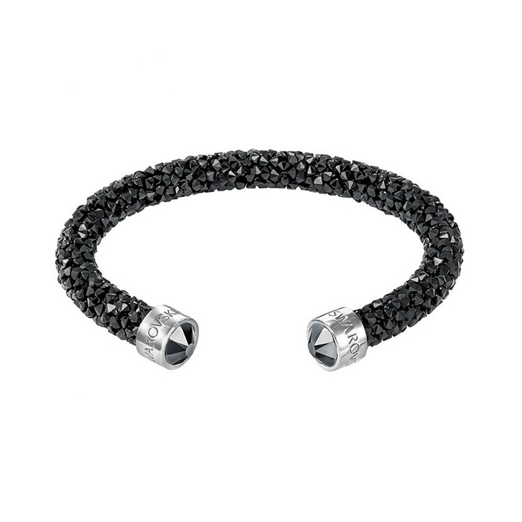 Купить «Swarovski 5255906 Браслет CRYSTALDUST:CUFF JET/STS S» в интернет-магазине «Золотое время»