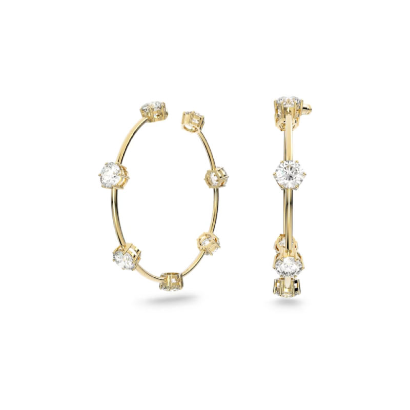 Купить «Swarovski 5622722 CONSTELLA: серьги HOOP WHITE/GOS» в интернет-магазине «Золотое время»