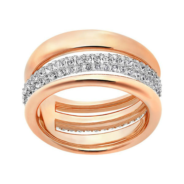 Купить «Swarovski 5221567 Кольцо EXACT р50 прозр.роз.золото» в интернет-магазине «Золотое время»