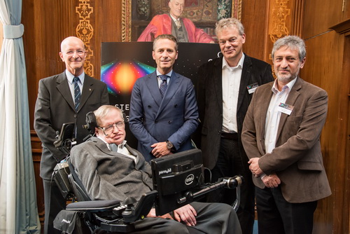 Claude Nicollier, Professor Stephen Hawking, Raynald Aeschlimann, Edvard Moser, Garik Israelian.jpg