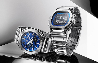 Новинки Casio Full Metal 2100 и 5000 с синим циферблатом